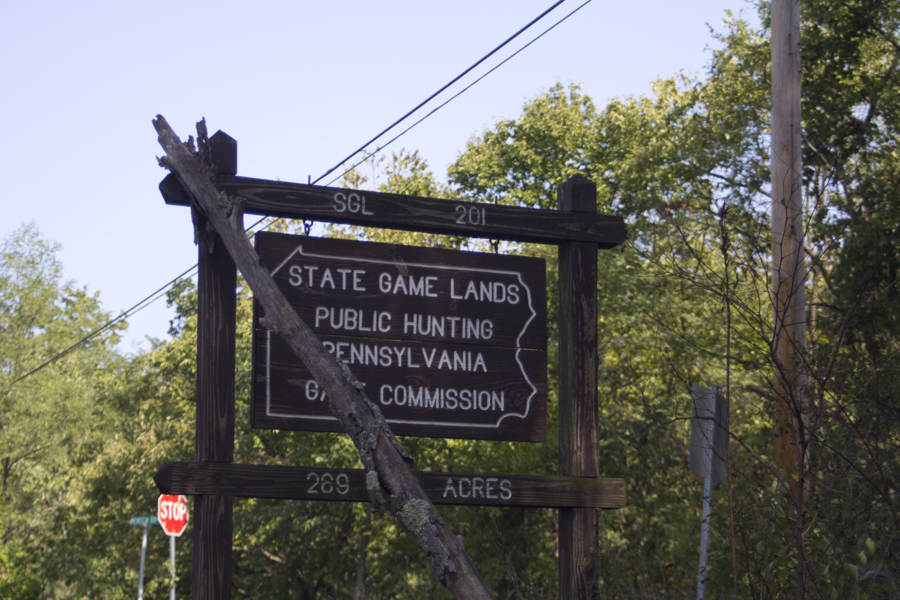 sign for State Game Land 201