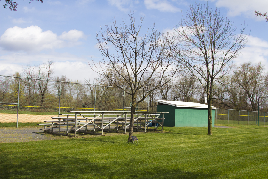bleachers and dugout