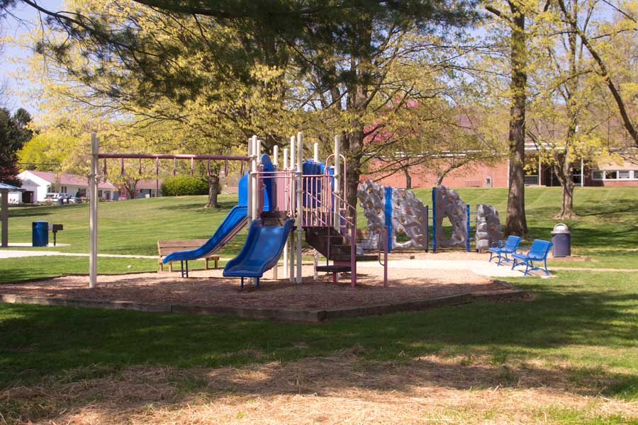 slides and monkey bars