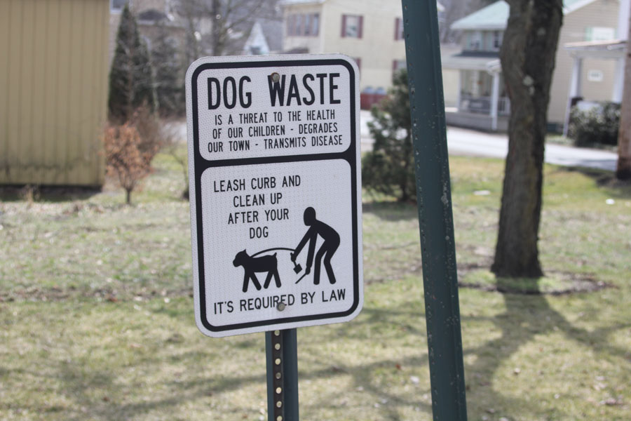 dog waste sign