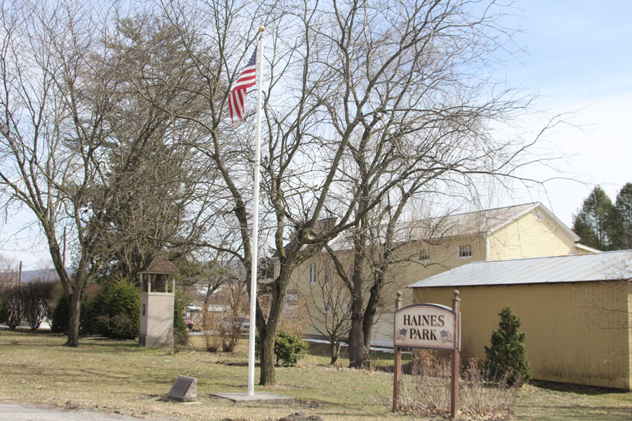 sign, flag, and school bell