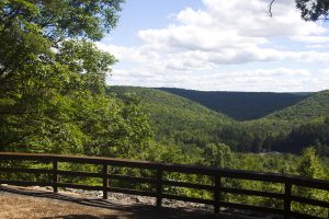 view of the lake and mountains