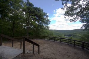 steps down to the overlook