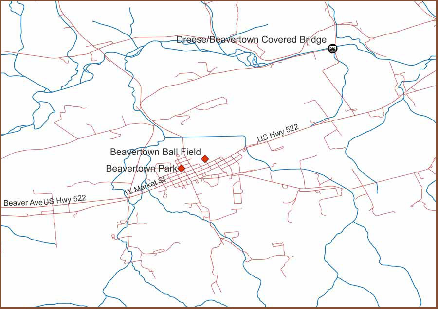 map of parks in Beavertown