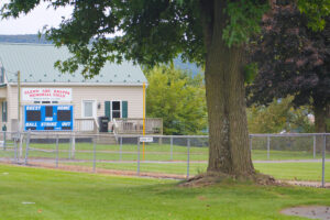 scoreboard in the outfield