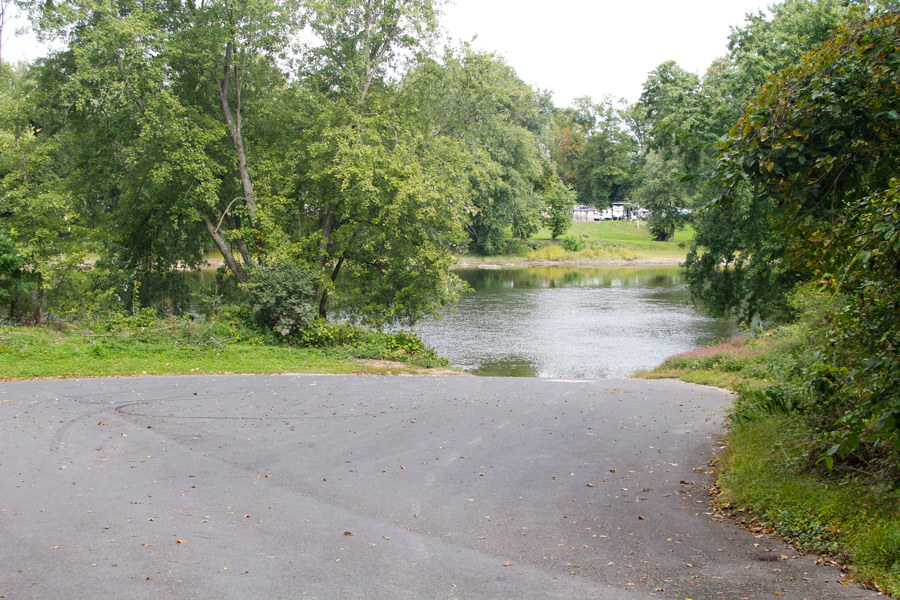 paved boat ramp