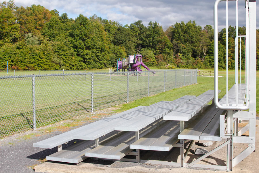 five tiered bleachers