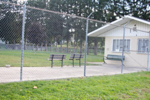 benches in dog park