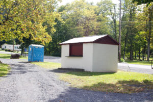 concession stand and port-a-potty