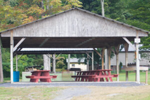 pavilion with picnic tables