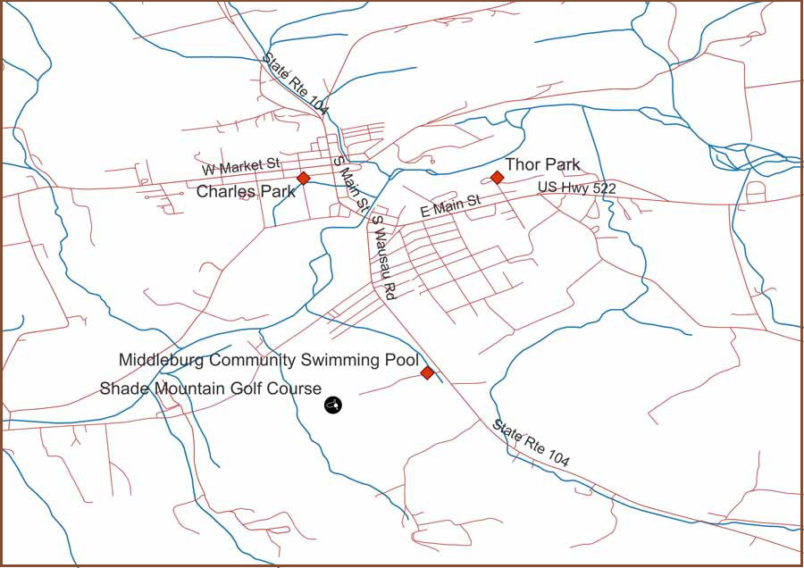 map of parks in Middleburg