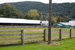 fence and pavilions