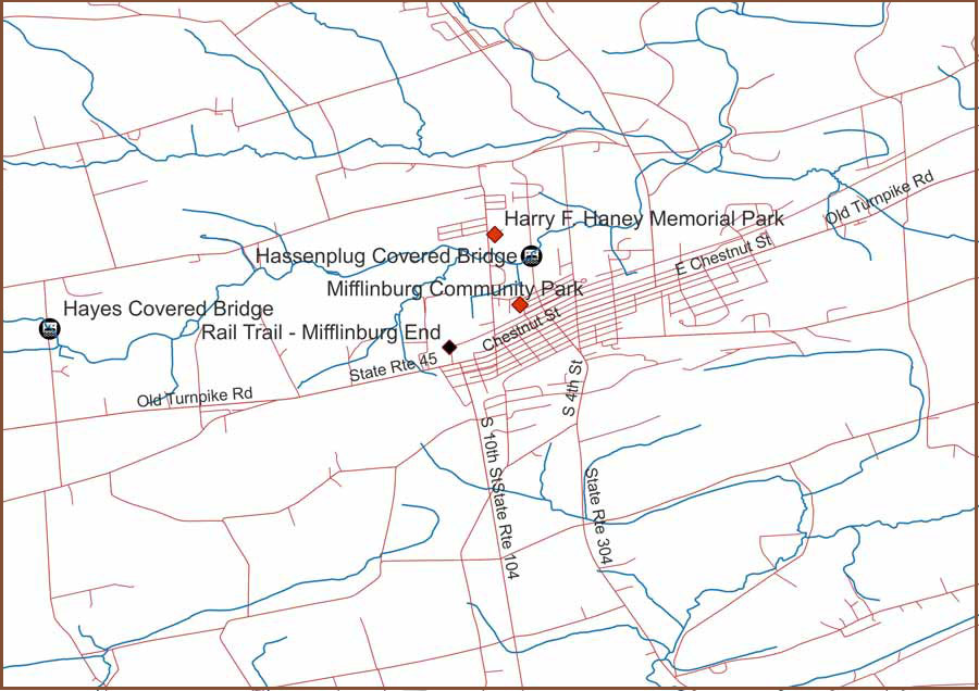 map of parks in Mifflinburg