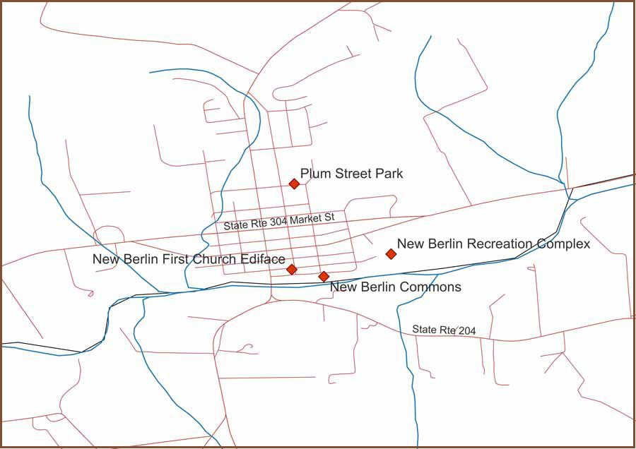 map of parks in New Berlin