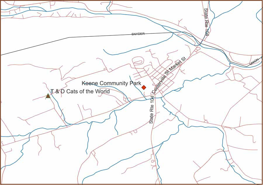 map of parks in Penns Creek