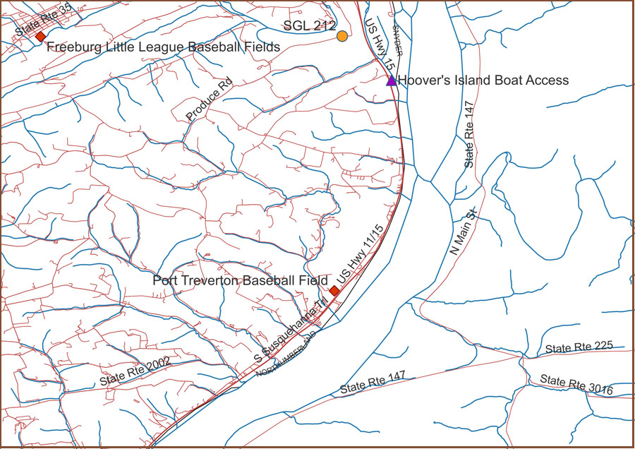 map of parks in Port Trevorton