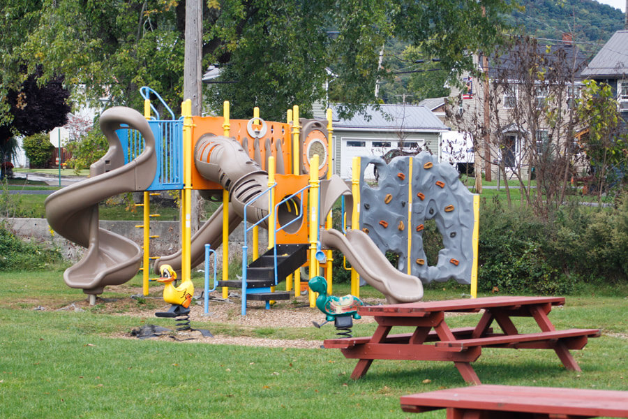 playground with bouncies