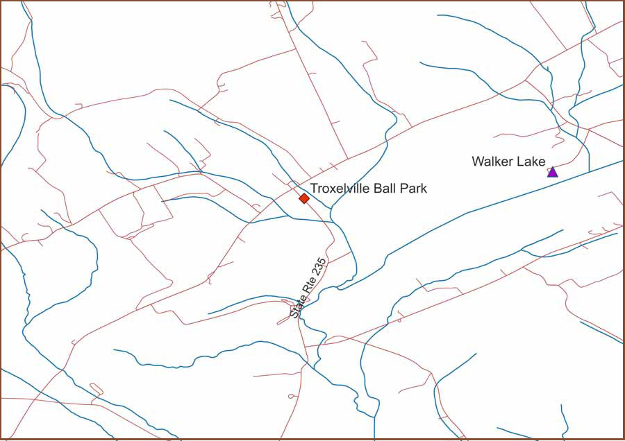 map of parks in Troxelville