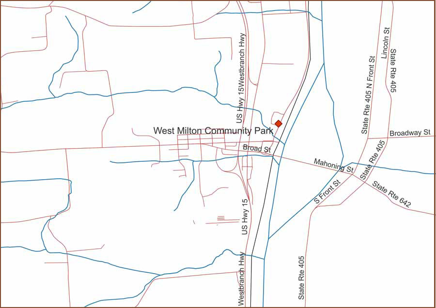 map of parks in West Milton