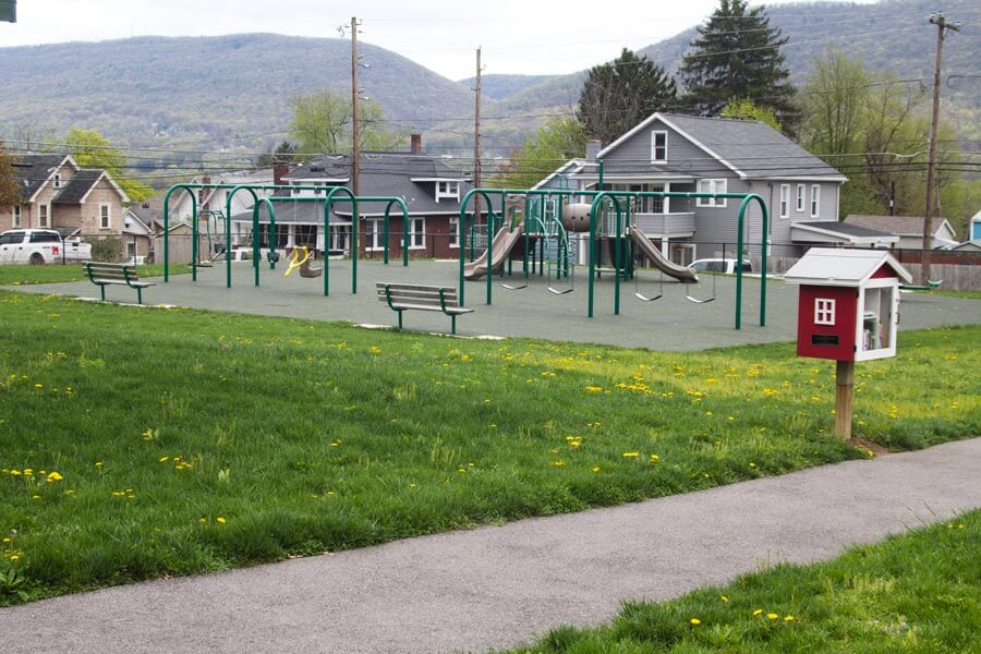 playground and free little library