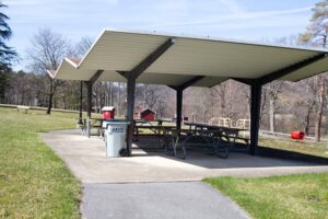 pavilion with a wavy roof