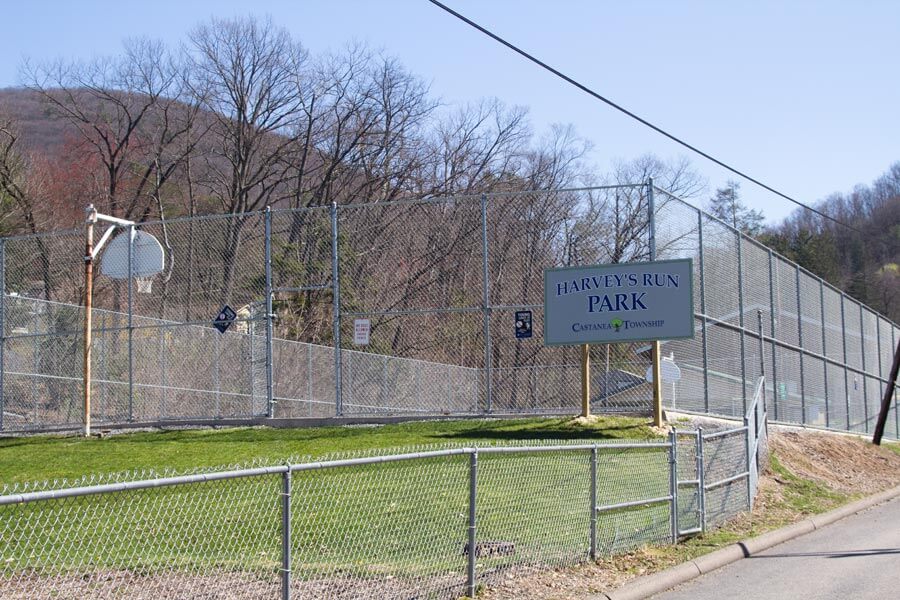 sign for Harvey's Run Park