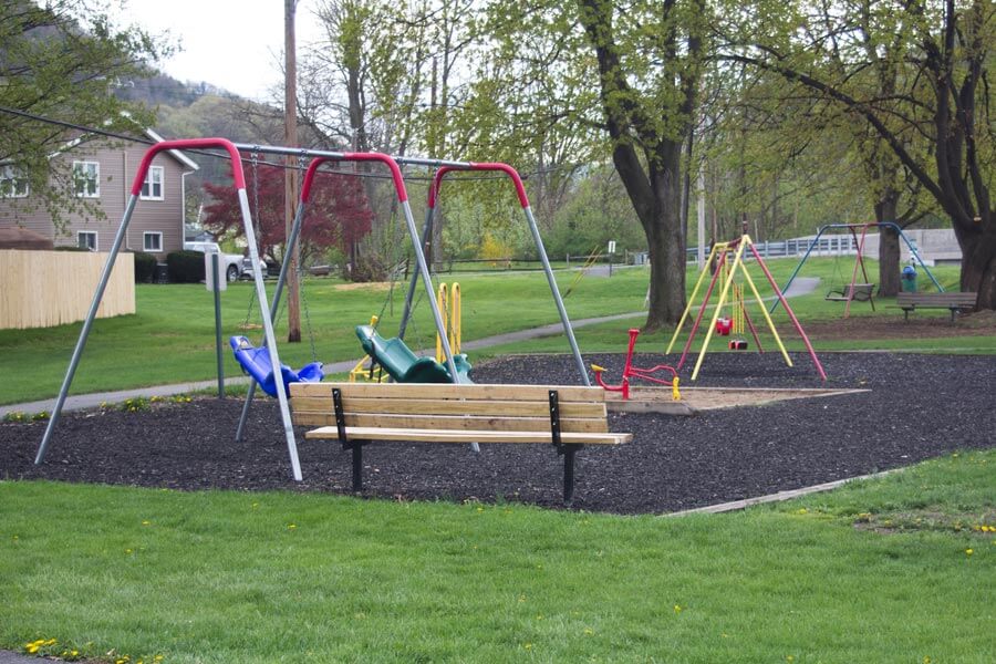 swings and sandbox