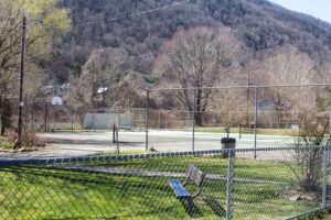 basketball and tennis courts