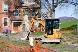 digging up monuments