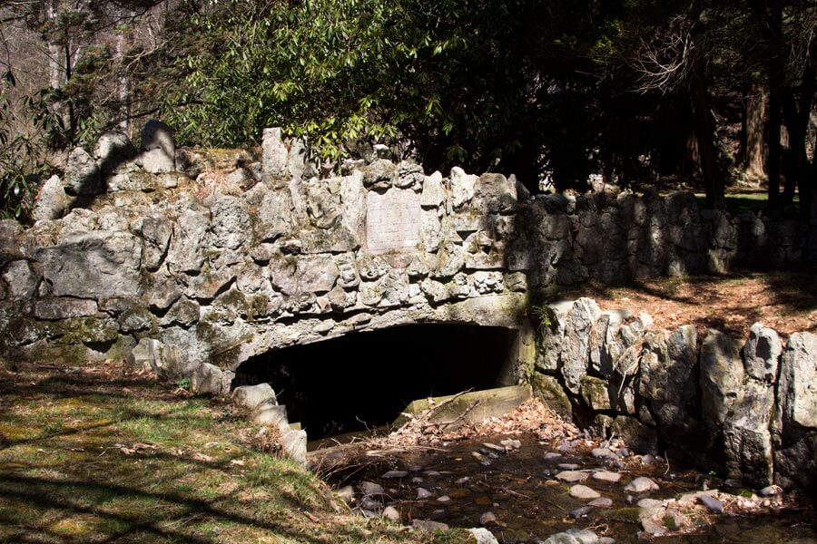 stone bridge over small stream