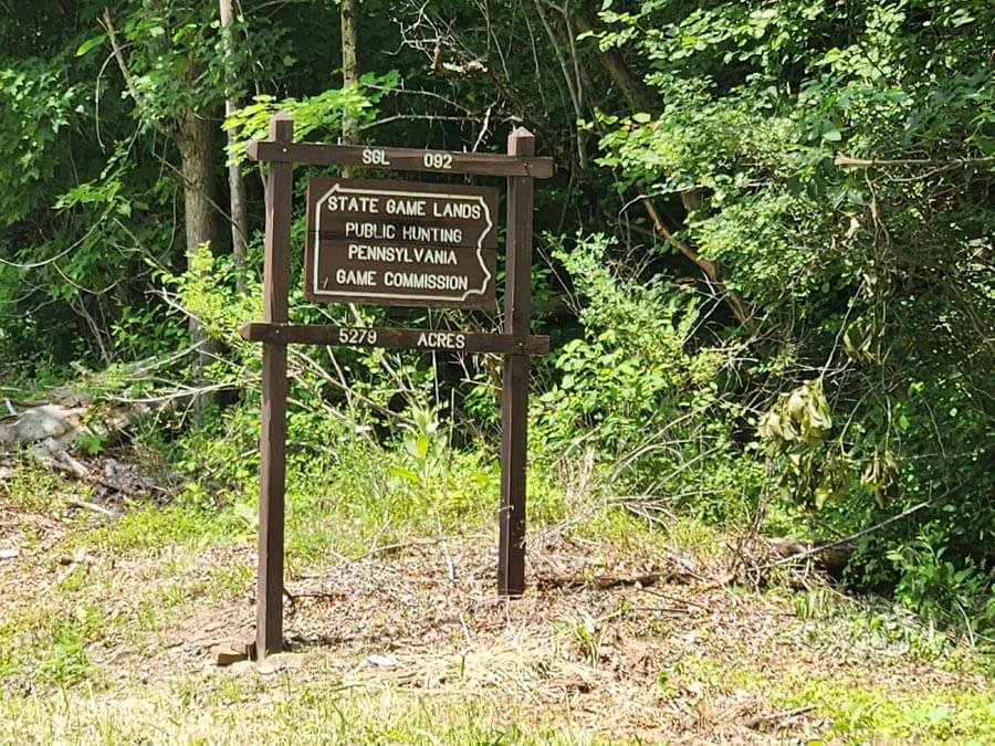 State Game Lands 92 sign