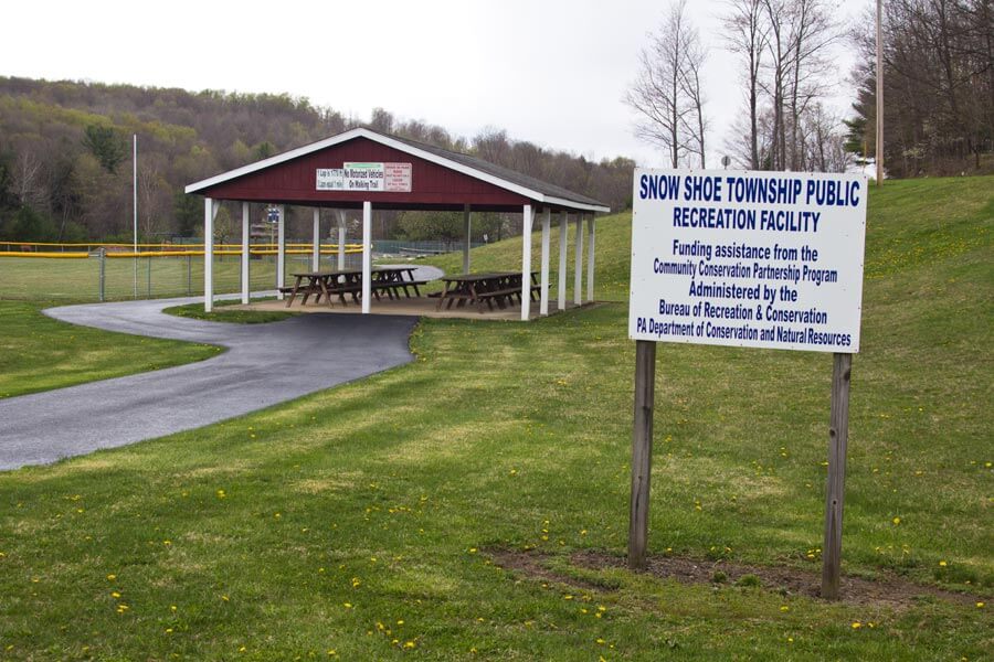 sign and pavilion