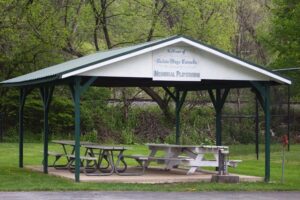 pavilion with picnic tables
