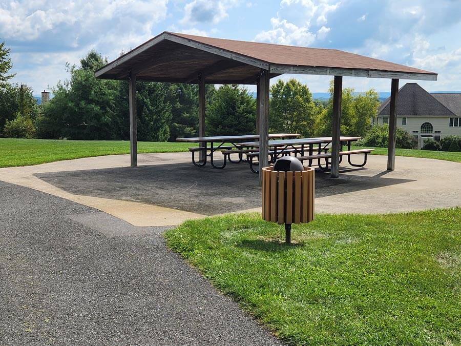 pavilion with picnic tables
