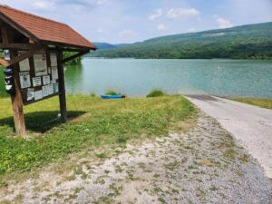 boat ramp and sign