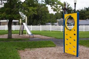 slide and climbing wall