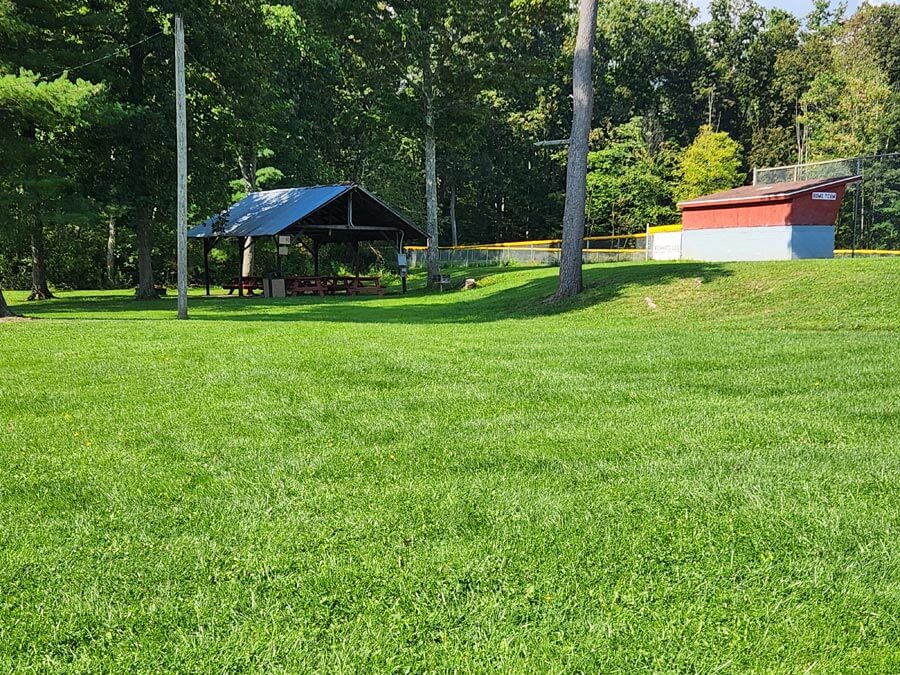 pavilion with picnic tables