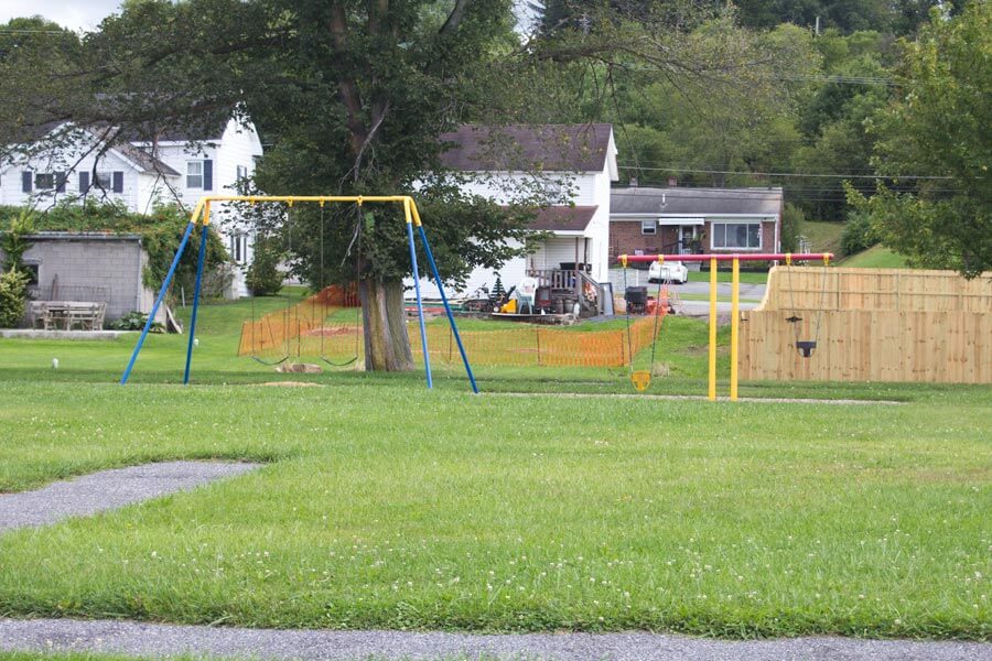two regular and two toddler swings