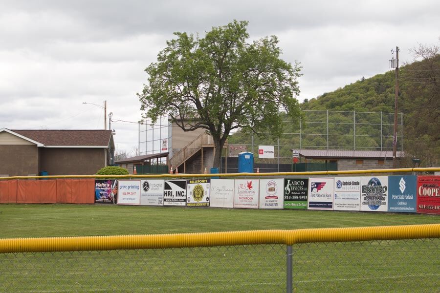 outfield and second ball field.