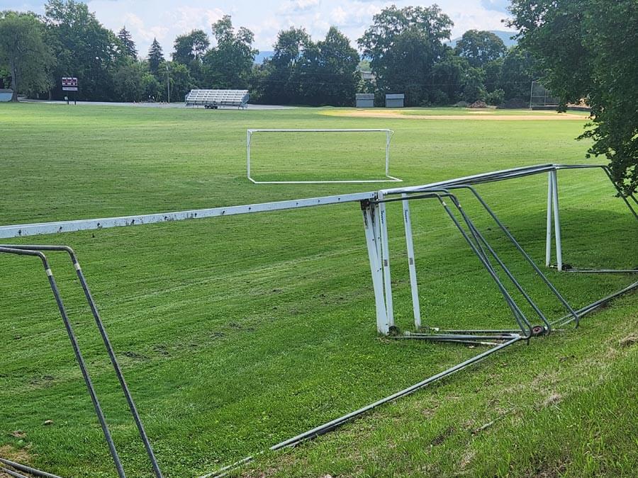 soccer goals without nets.