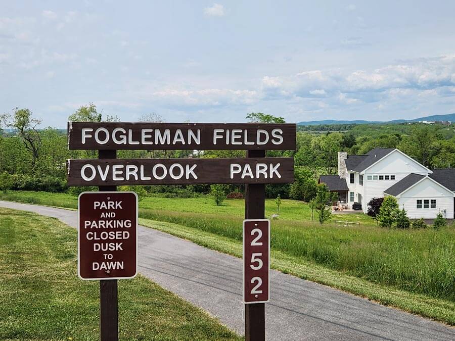 Fogleman Fields Overlook Park sign.