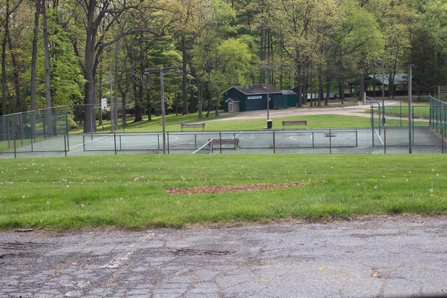 basketball and tennis courts