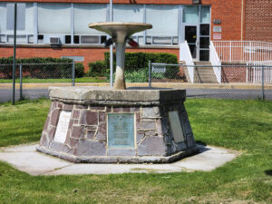 non-working fountain.
