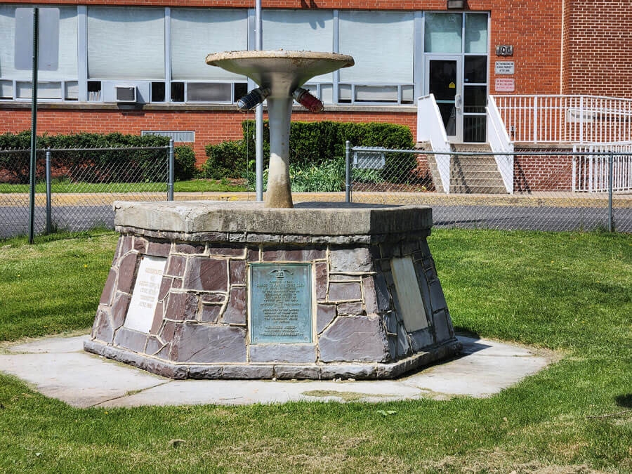 non-working fountain.