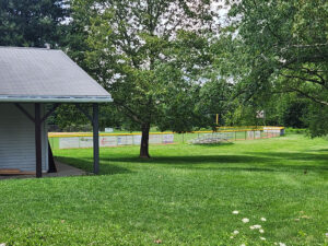 outfield and green space.