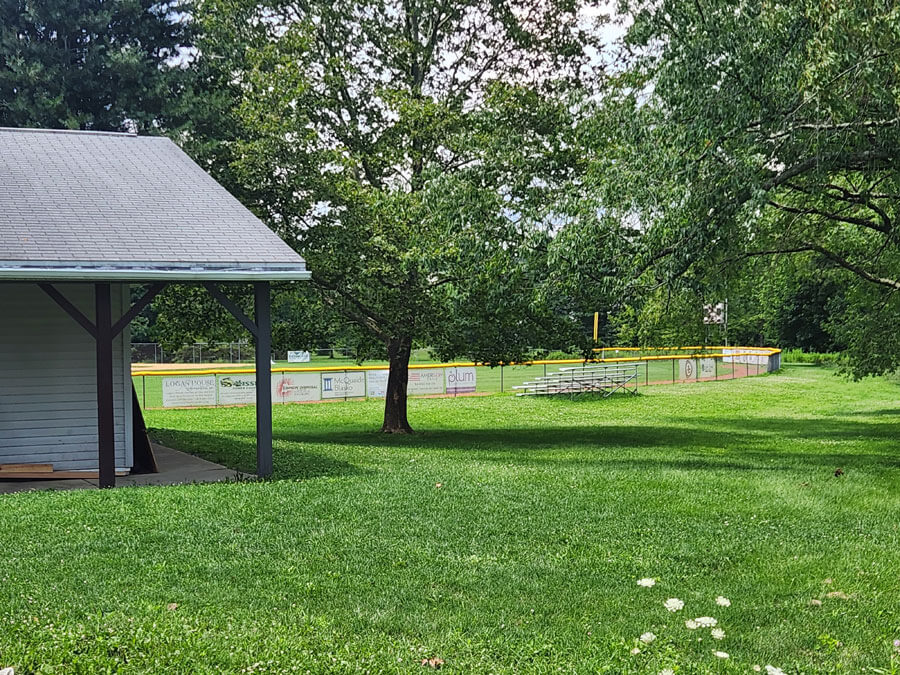 outfield and green space.