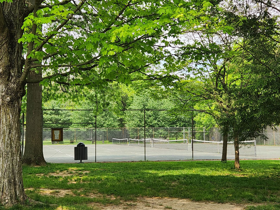 tennis courts.
