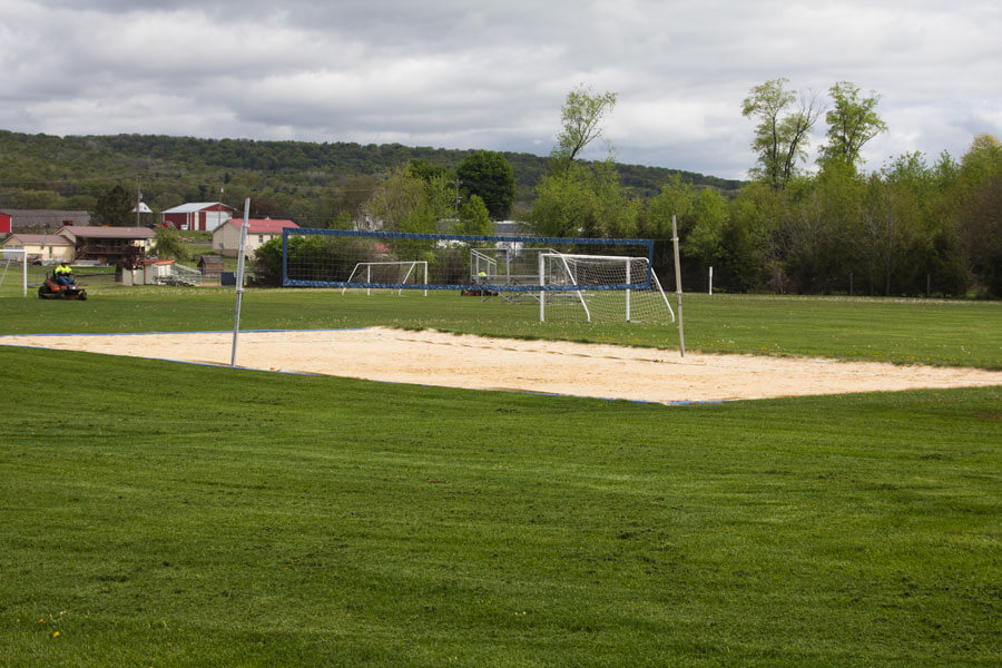 beach volleyball court.