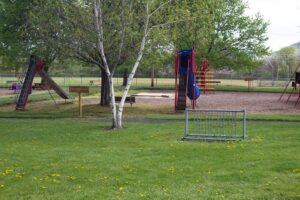 slides on the playground.