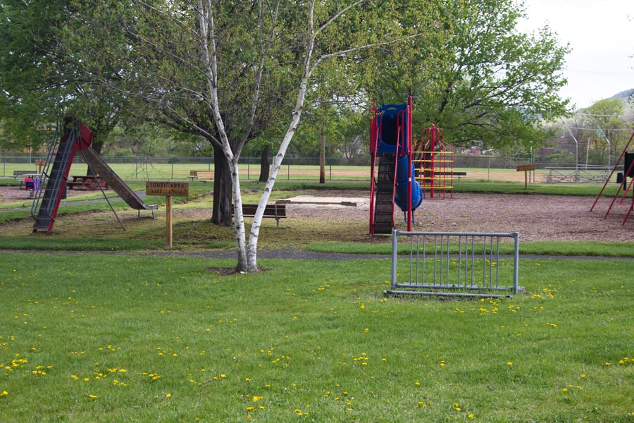 slides on the playground.